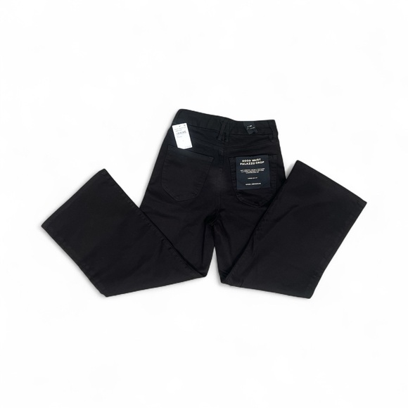 NWT Good American Good Waist Palazzo Crop Black Jeans Size 2 / 26 (Retail $149) - Picture 1 of 9